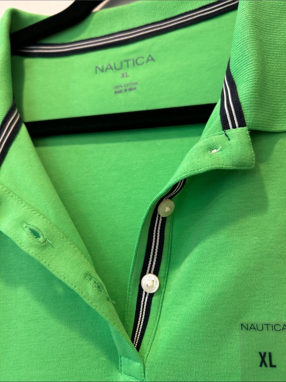 Nautica Women's Bright Green Short-Sleeve Polo - Picture 2 of 5